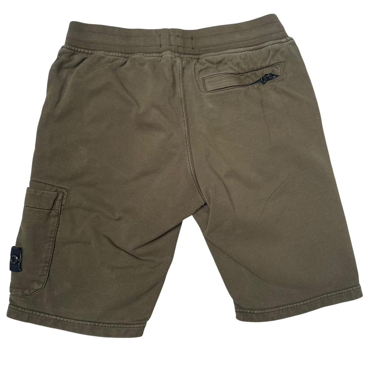 Stone Island SS 2019 Khaki Green Cotton Jogger Shorts