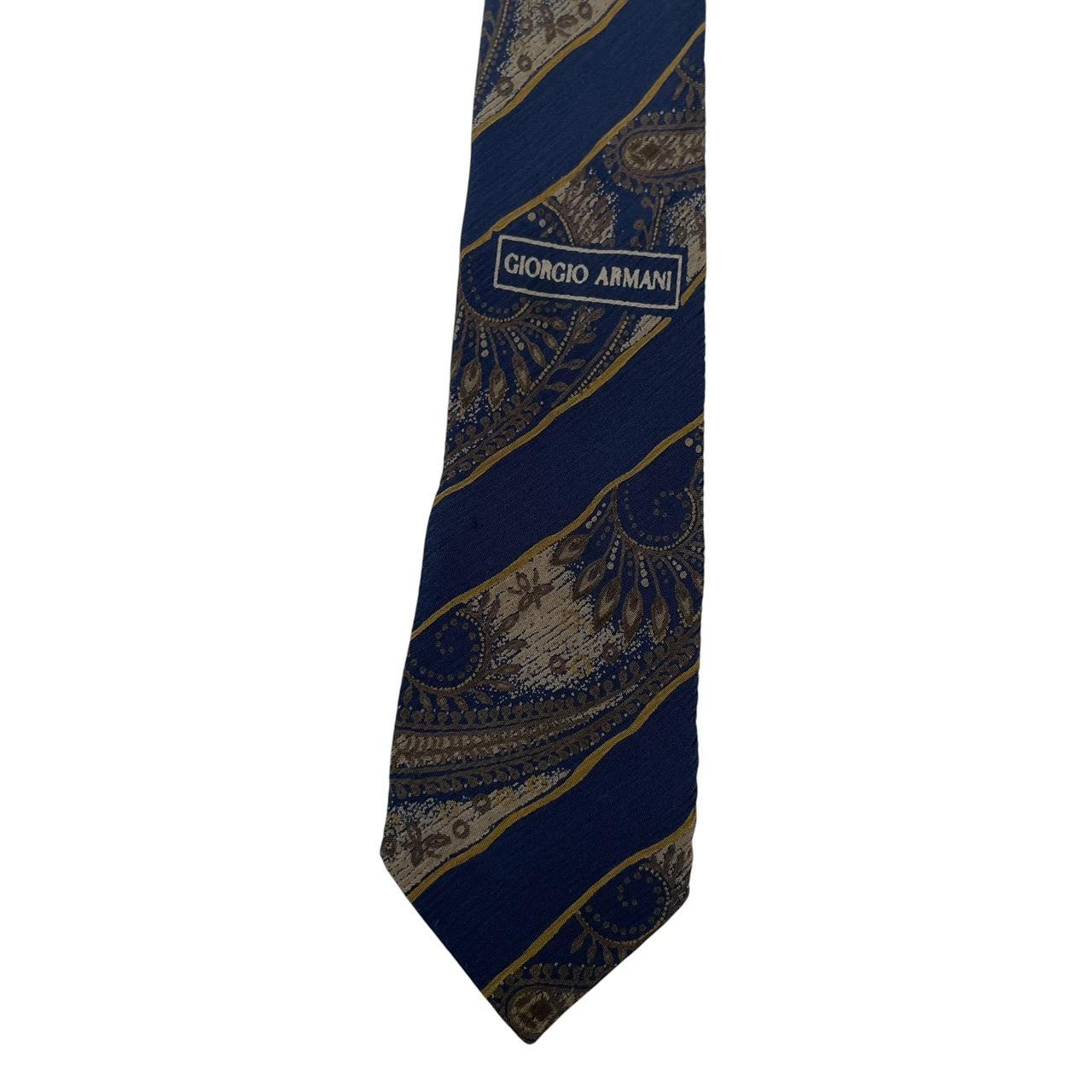 Vintage Giorgio Armani Multicoloured Abstract Silk Tie