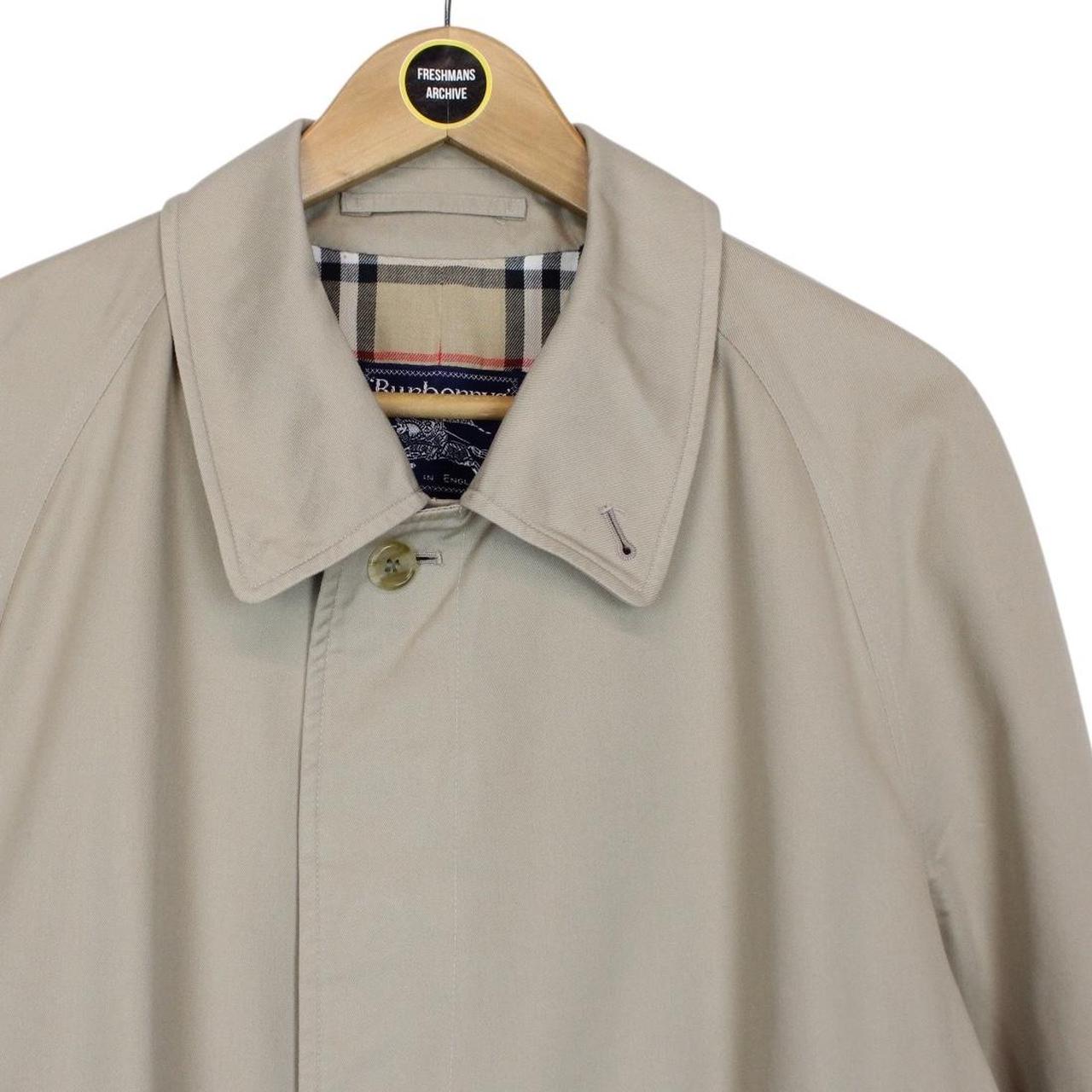 Vintage 90s Burberry Beige Single Breasted Trench Coat