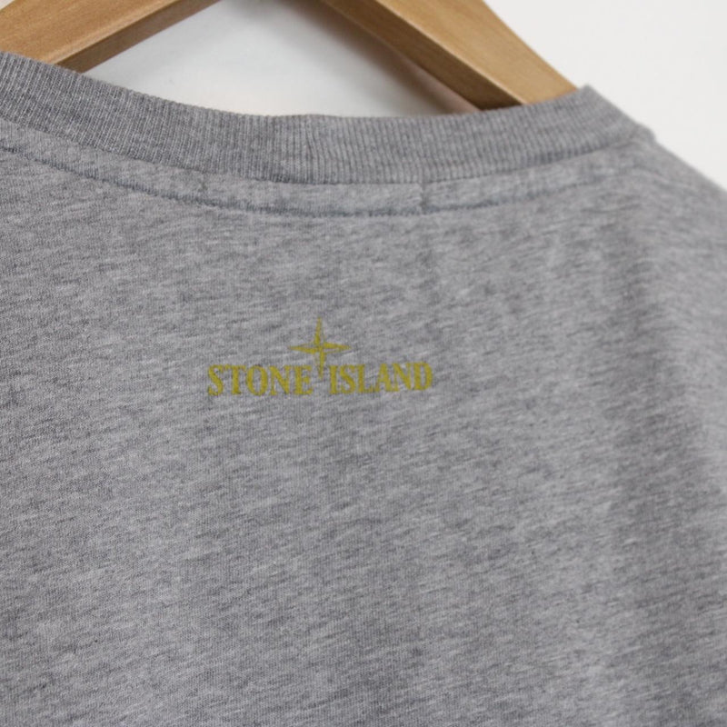 Stone Island AW 2021 Grey Short Sleeve Logo Print T-Shirt