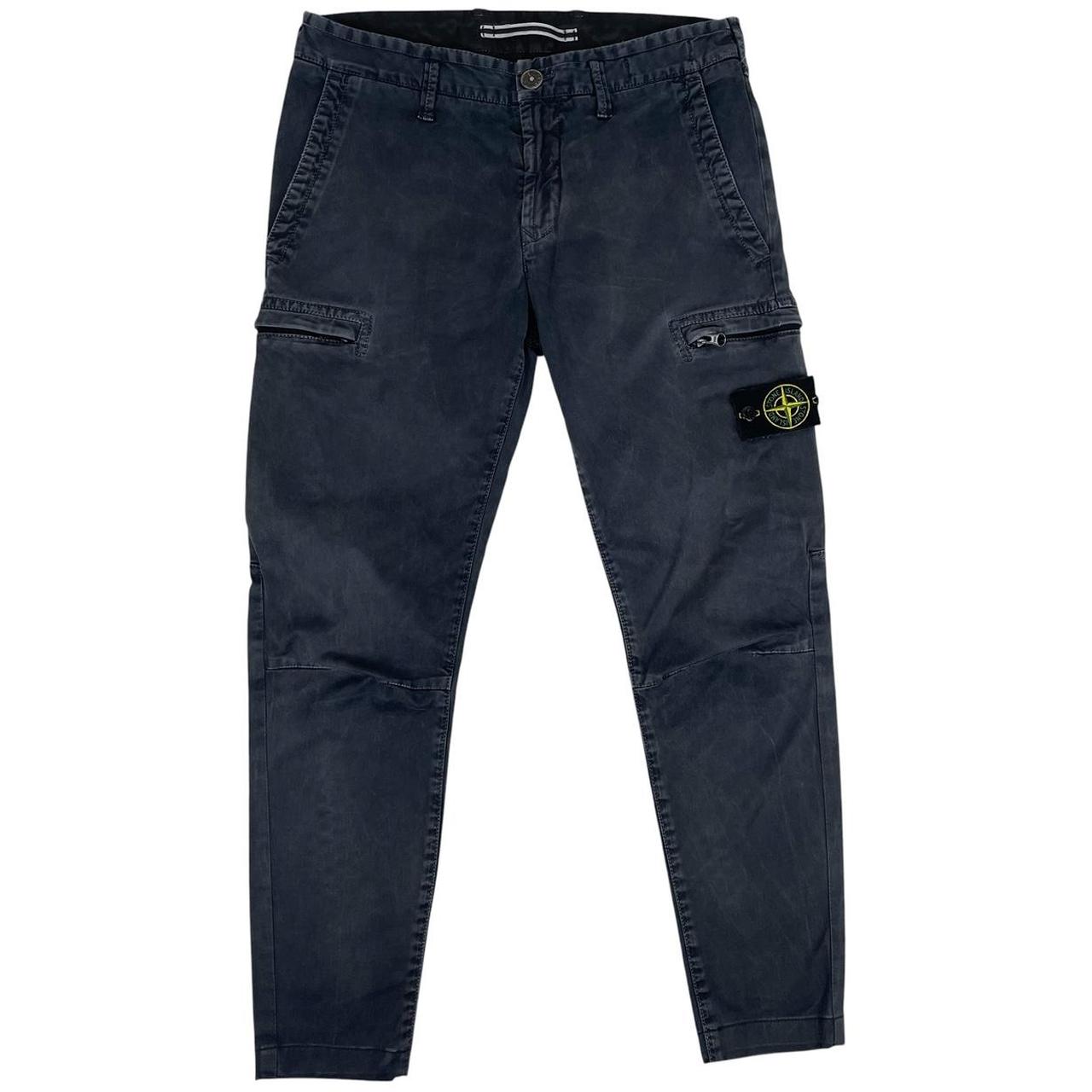 Stone Island AW 2020 Black Skinny Fit Cargo Trousers