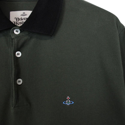 Vivienne Westwood Green Short Sleeve Orb Polo Shirt