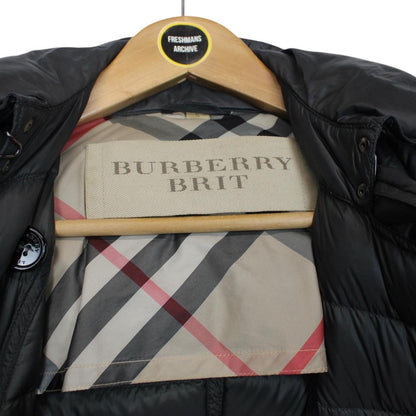 Burberry Brit Grey Nova Check Belted Down Puffer Coat