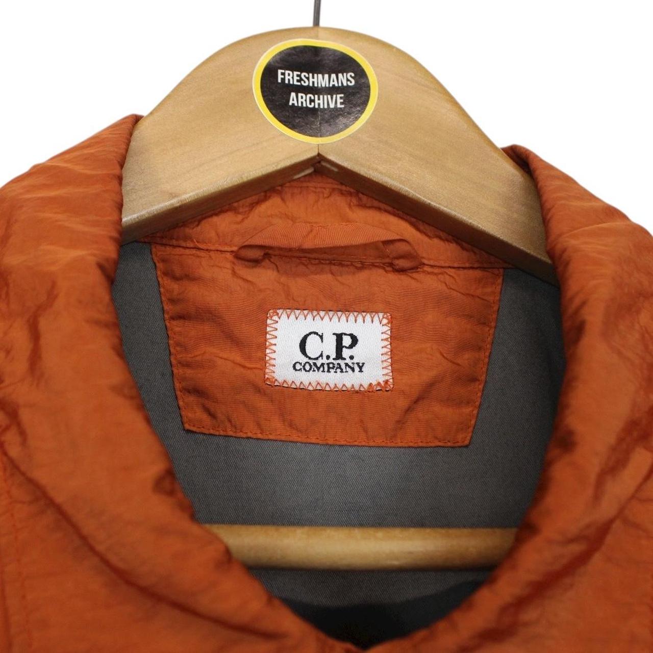 CP Company Orange Full Zip Chrome Nylon Garment Dyed Lens Jacket