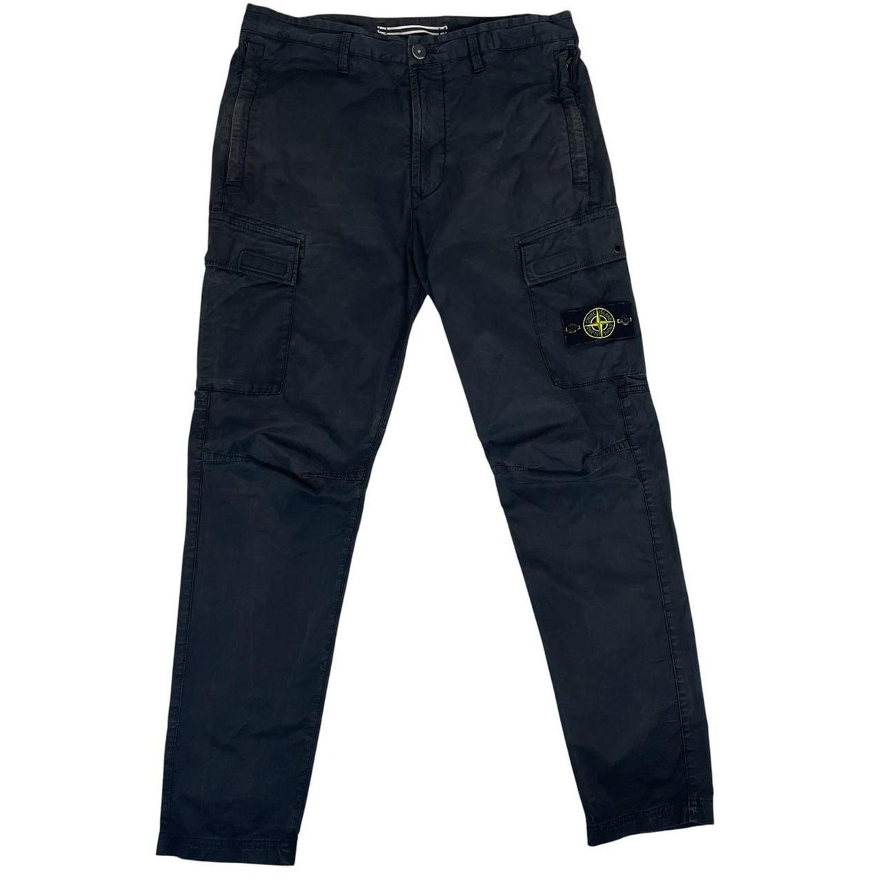 Stone Island SS 2022 Black RE-T Fit Cargo Trousers