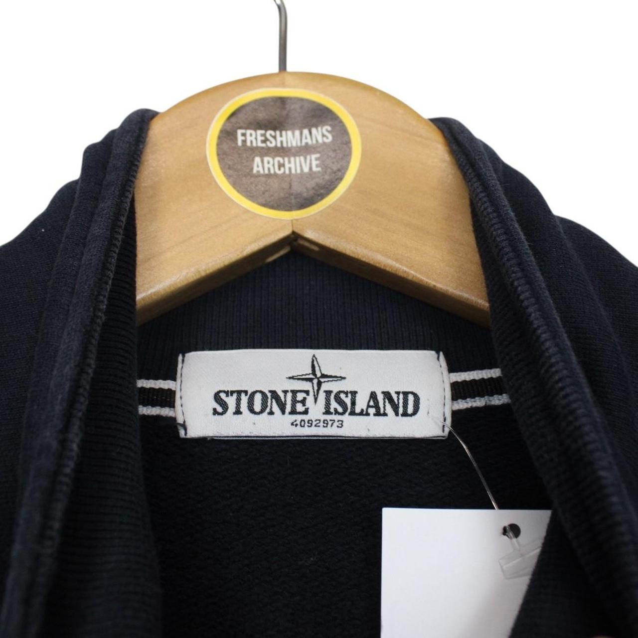 Stone Island Navy Blue Button Up Cotton Cardigan Jumper