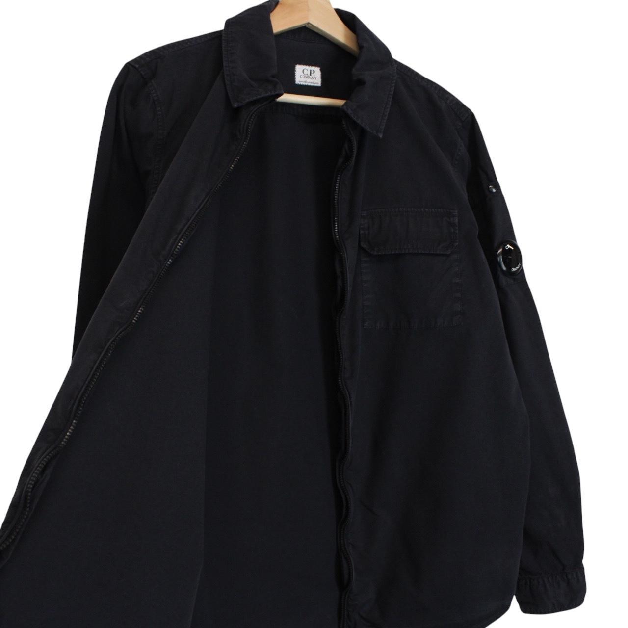 CP Company Navy Blue Full Zip Lens Overshirt Jacket