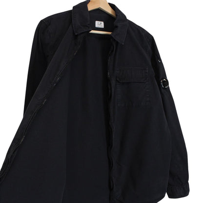 CP Company Navy Blue Full Zip Lens Overshirt Jacket