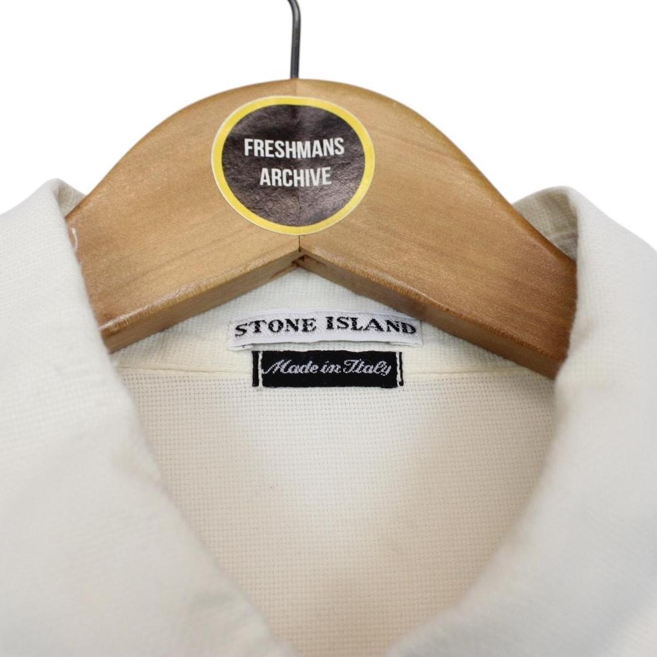 Vintage Stone Island SS 2000 Cream Short Sleeve Cotton Shirt