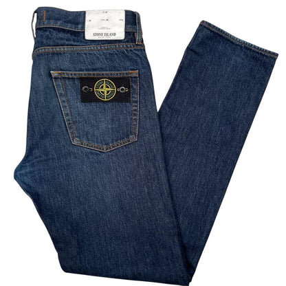 Stone Island AW 2017 Navy Blue Slim Fit Denim Jeans