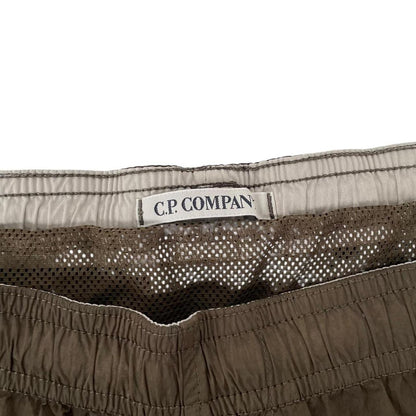 CP Company Khaki Green Nylon Lens Cargo Shorts