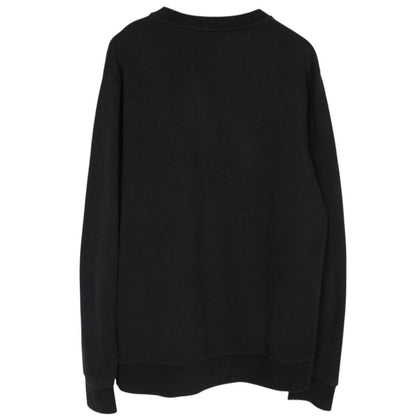 Moncler Black Cotton Logo Embroidered Sweatshirt Jumper