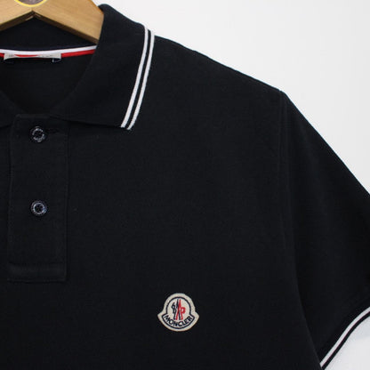 Moncler Maglia Manica Corta Navy Blue Short Sleeve Polo Shirt