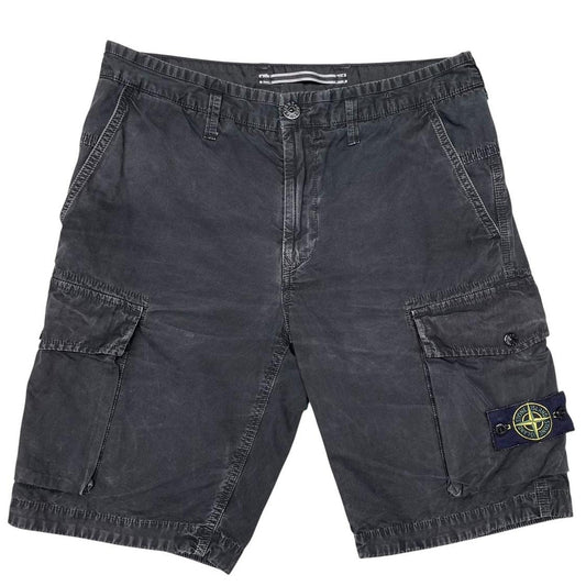 Stone Island SS 2019 Black Bermuda Cotton Cargo Shorts