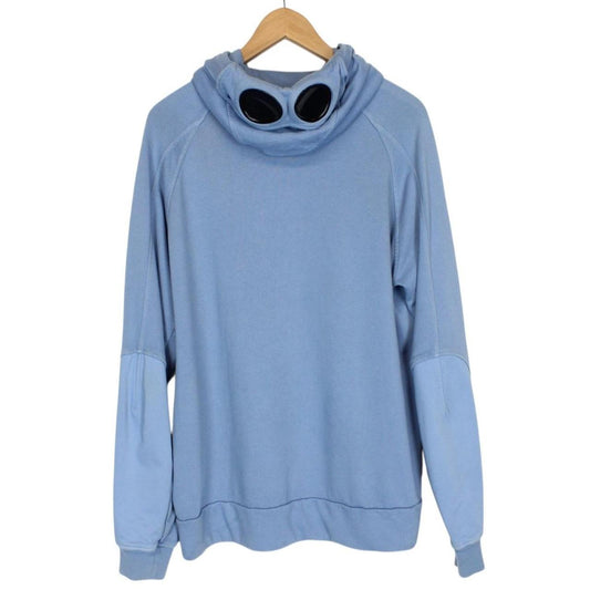 CP Company Blue Goggle Lens Cotton Hoodie Jumper