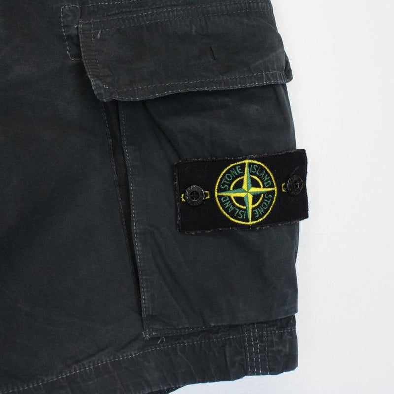 Stone Island SS 2015 Black Bermuda Cotton Cargo Shorts