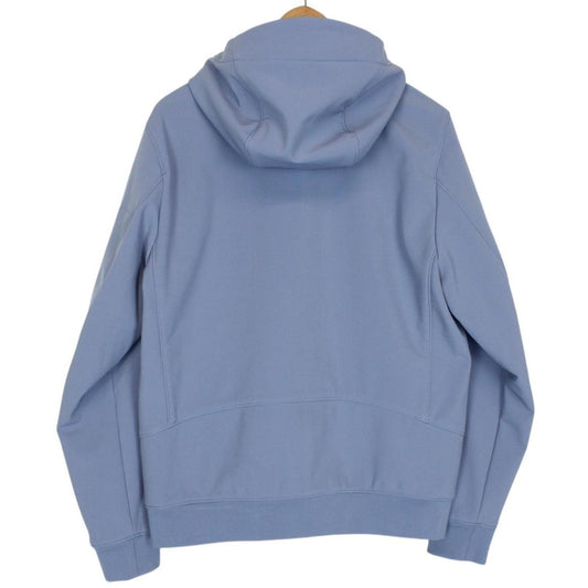 CP Company Blue Soft Shell R Full Zip Goggle Hooded Jacket