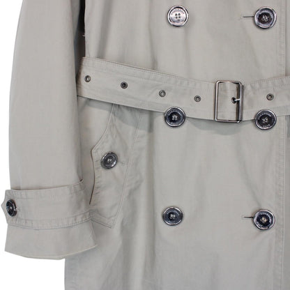 Burberry Brit Beige Nova Check Double Breasted Belted Trench Coat