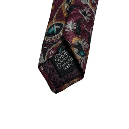 Christian Dior multicoloured floral print tie, polyester material, vibrant patterns throughout.