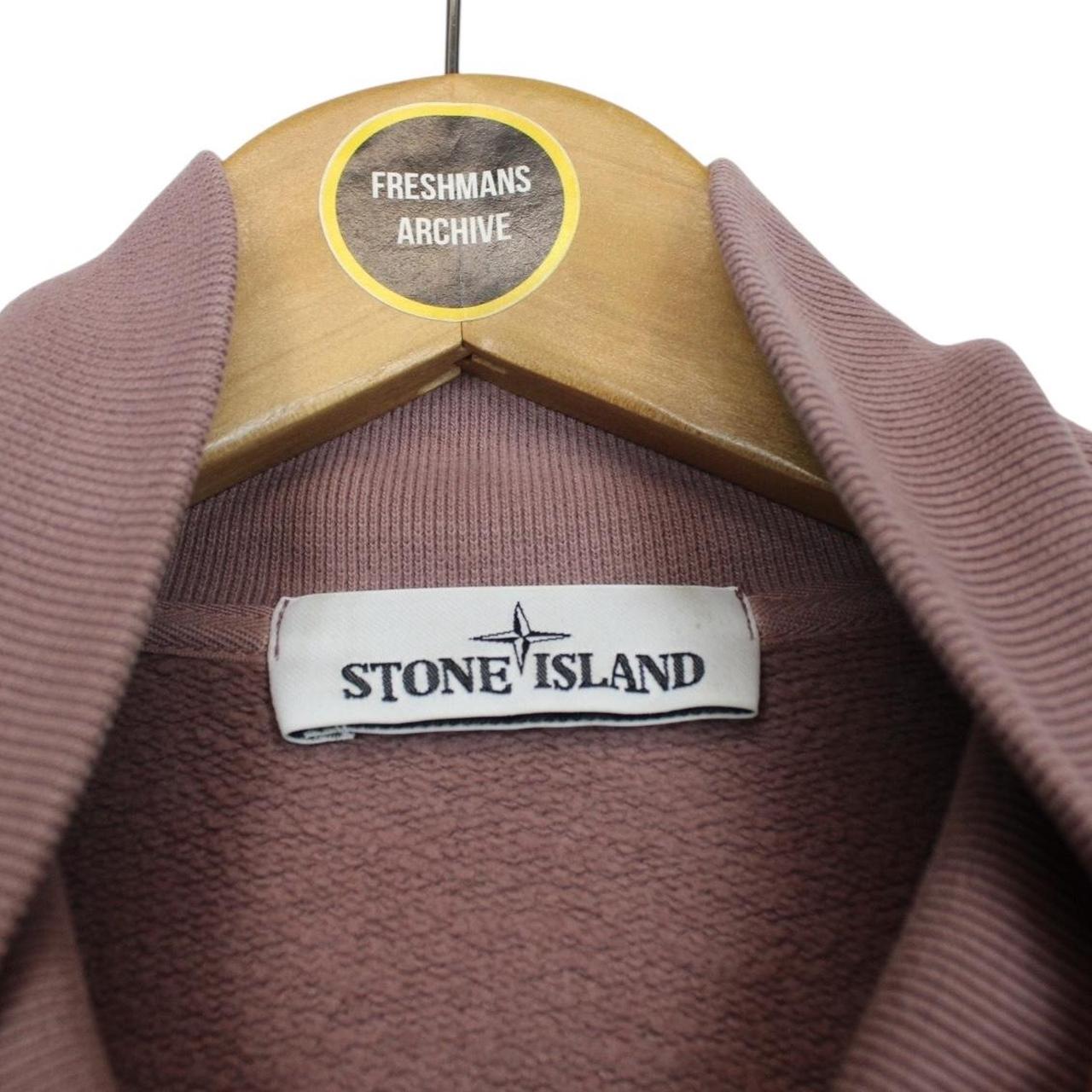 Stone Island AW 2018 Pink 1/4 Zip Cotton Sweatshirt Jumper