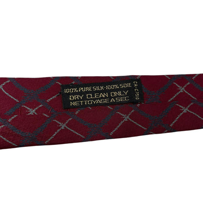 Vintage Giorgio Armani Burgundy Silk Tie