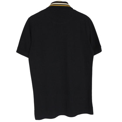 Vivienne Westwood Black Striped Collar Short Sleeve Orb Polo Shirt