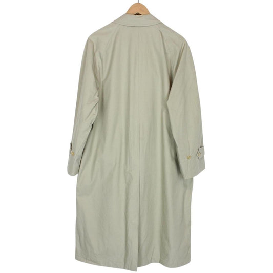 Vintage 90s Burberry Khaki Green Nova Check Single Breasted Trench Coat