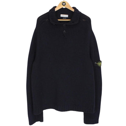 Vintage Stone Island AW 2002 Navy Blue Wool Knit Jumper