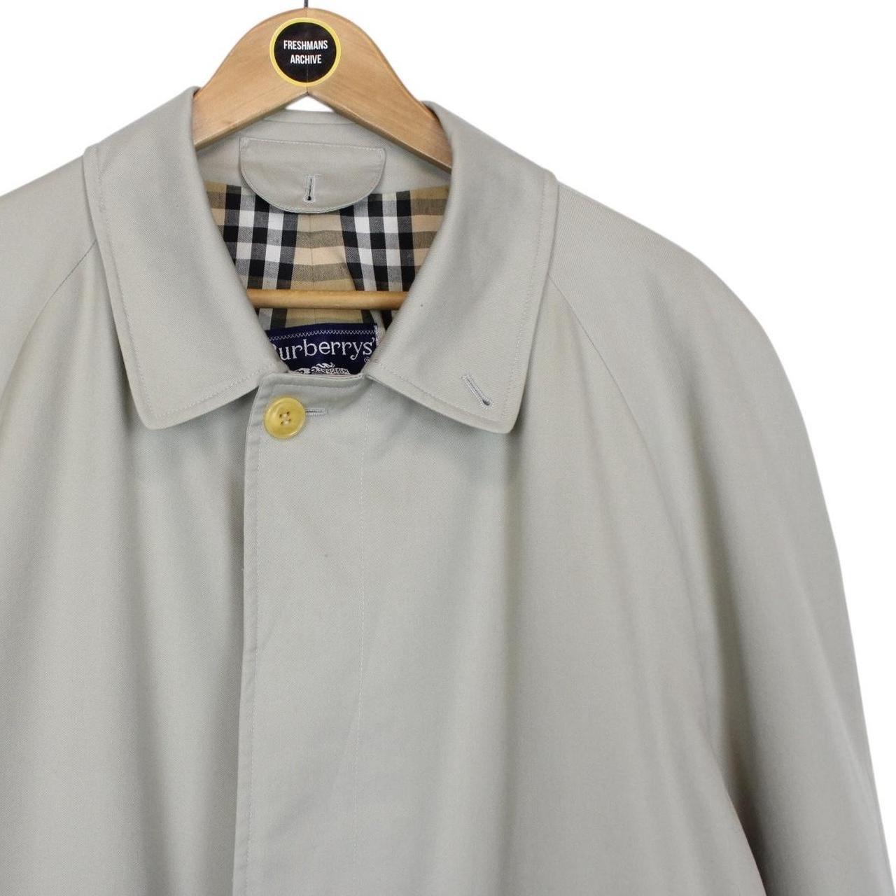 Vintage 90s Burberry Beige Single Breasted Trench Coat