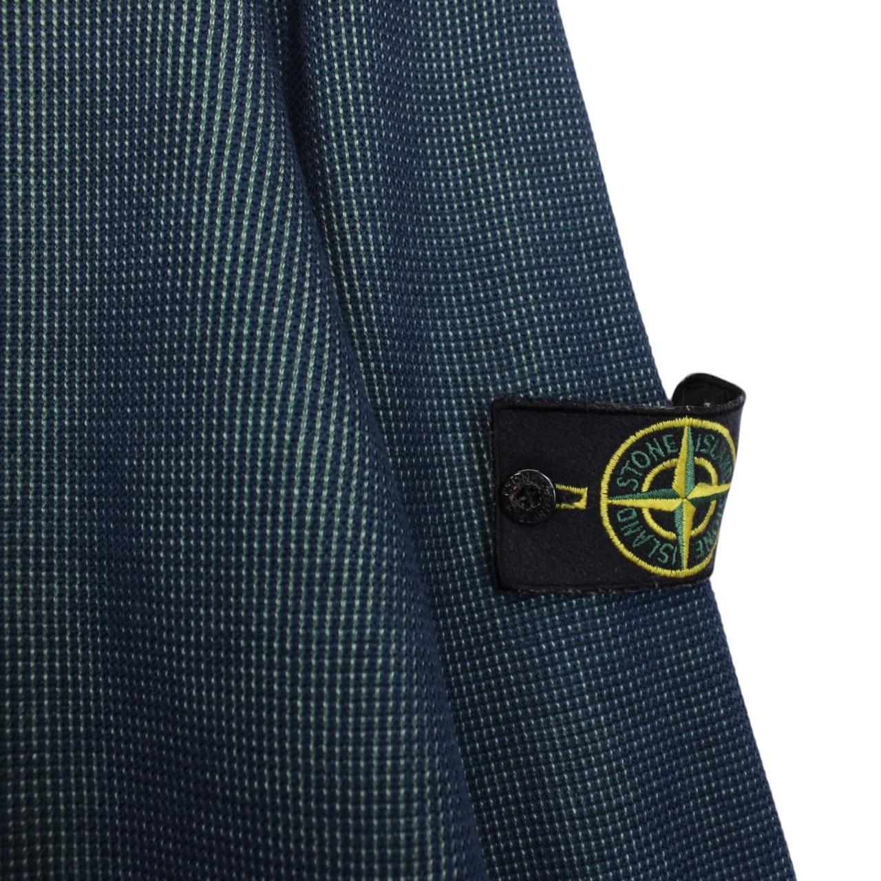 Stone Island SS 2018 Blue Bicolour Cotton Knit Jumper