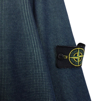 Stone Island SS 2018 Blue Bicolour Cotton Knit Jumper