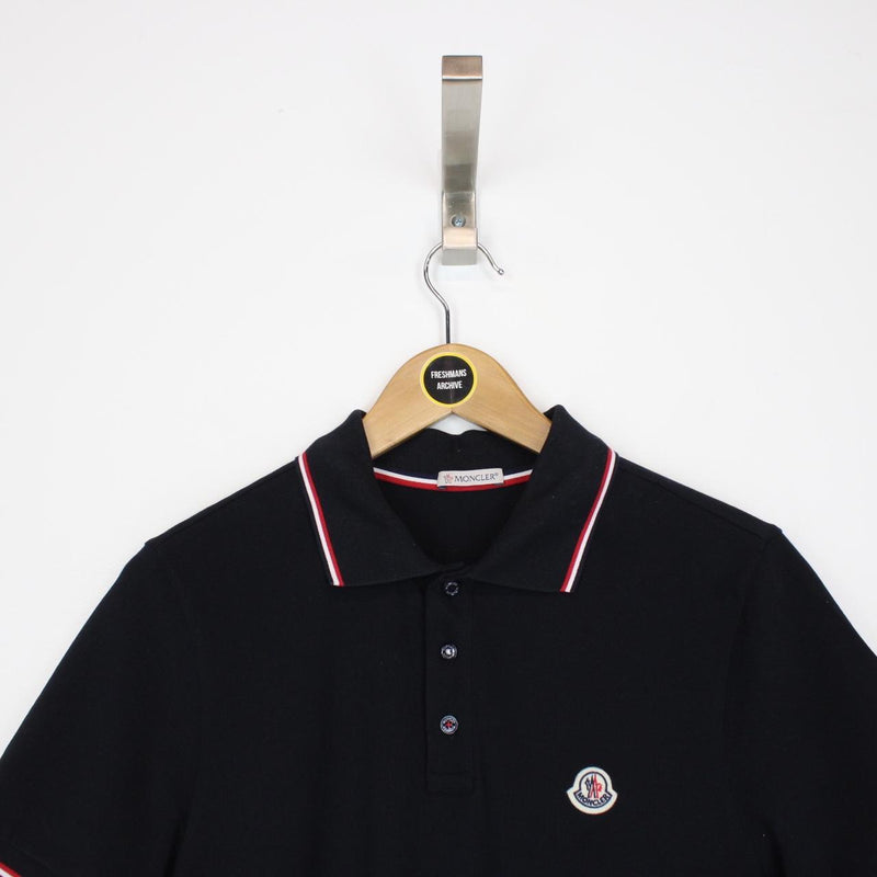 Moncler Maglia Manica Corta Black Short Sleeve Polo Shirt