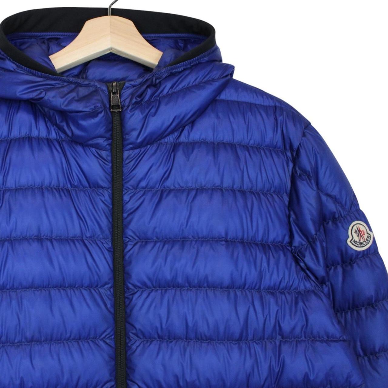 Moncler Morvan Blue Full Zip Hooded Down Jacket