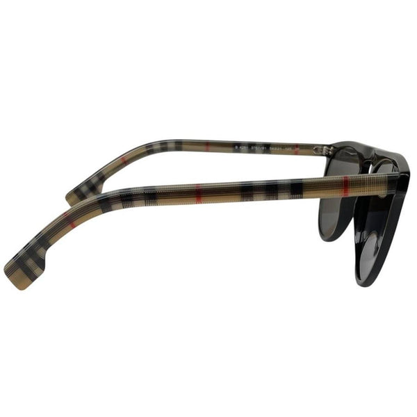 Burberry Black and Brown Nova Check BE4281 Round Sunglasses