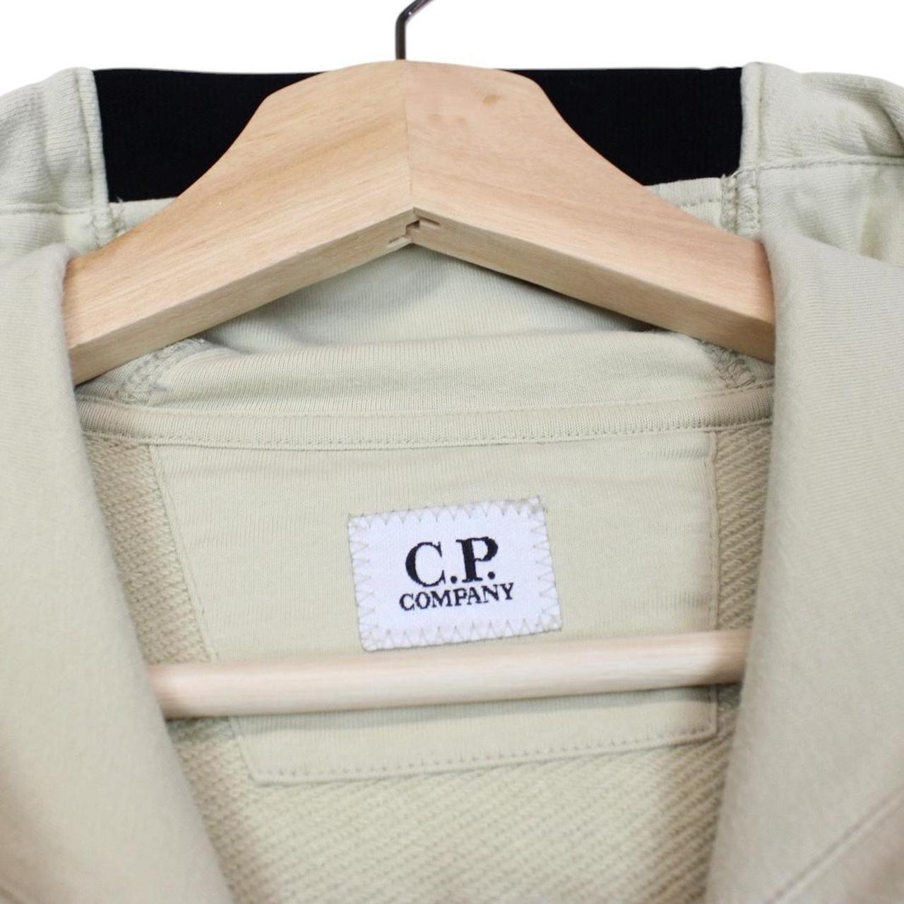 CP Company Beige Lens Cotton Hoodie Jumper