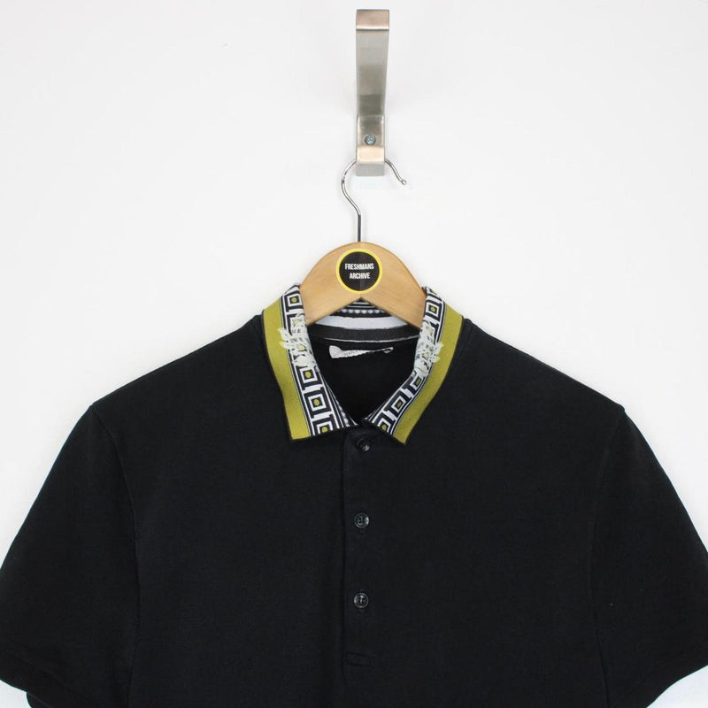Versace Collection Black Short Sleeve Polo Shirt