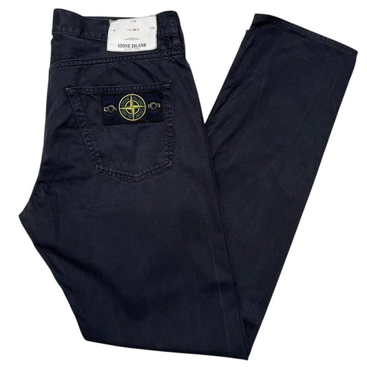 Stone Island AW 2016 Black RE-T Fit Cotton Trousers
