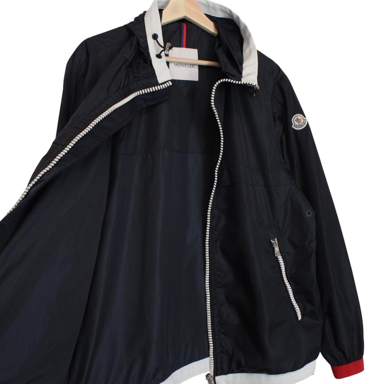 Moncler Alshat Navy Blue Full Zip Nylon Windbreaker Jacket