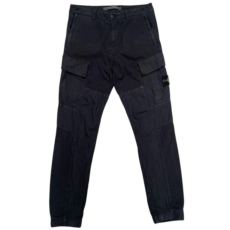 Stone Island AW 2016 Black Slim Fit Cotton/Nylon Cargo Trousers