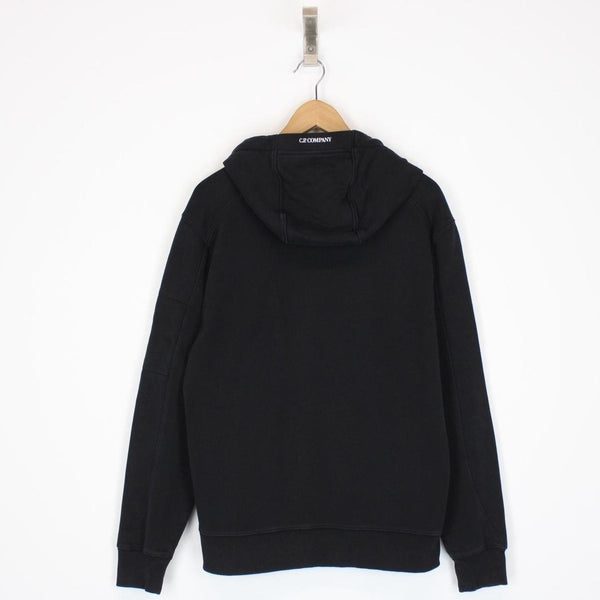 CP Company Black Cotton Lens Hoodie Jumper
