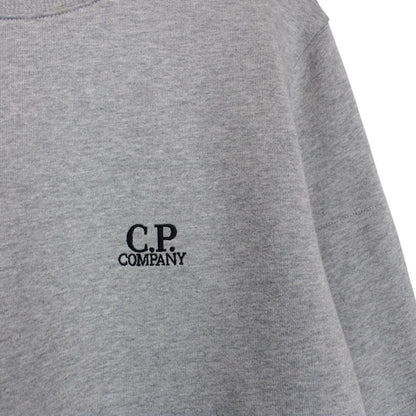 CP Company Grey Diagonal Raised Fleece Cotton Sweatshirt