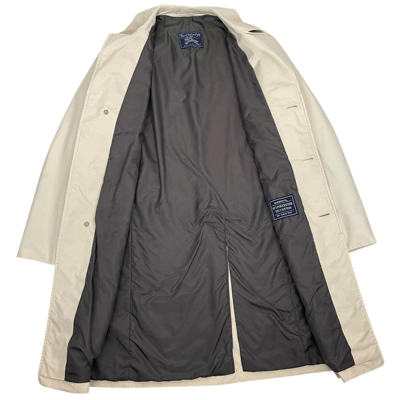 Vintage 90s Burberry Cream Single Breasted Trench Coat