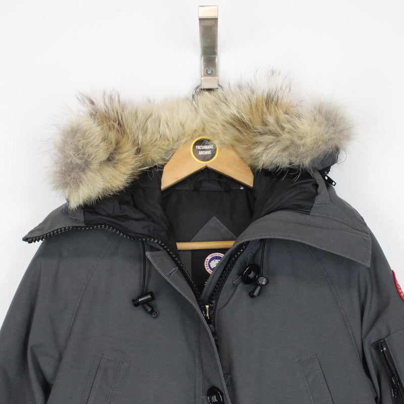 Canada Goose Grey Chilliwack Bomber Down Jacket with Fur Trim