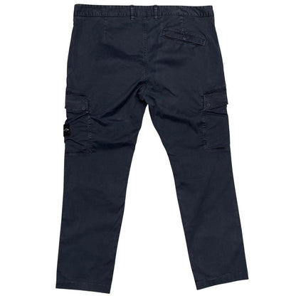 Stone Island AW 2023 Navy Blue Skinny Fit Cargo Trousers