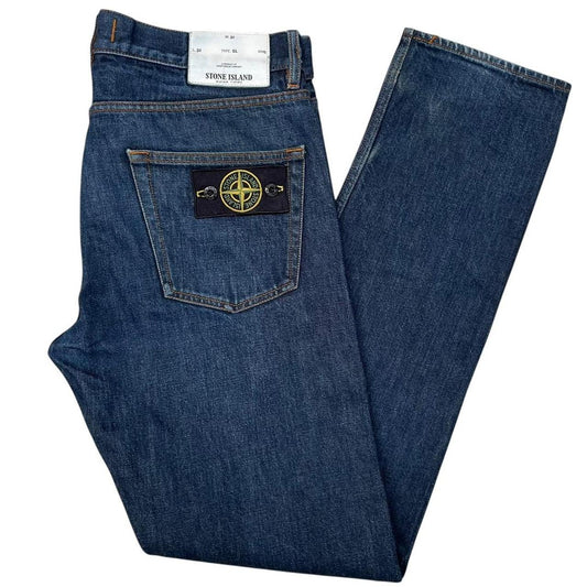 Stone Island SS 2018 Navy Blue Slim Fit Denim Jeans