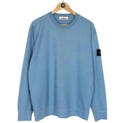 Stone Island SS 2022 Blue Cotton Sweatshirt Jumper