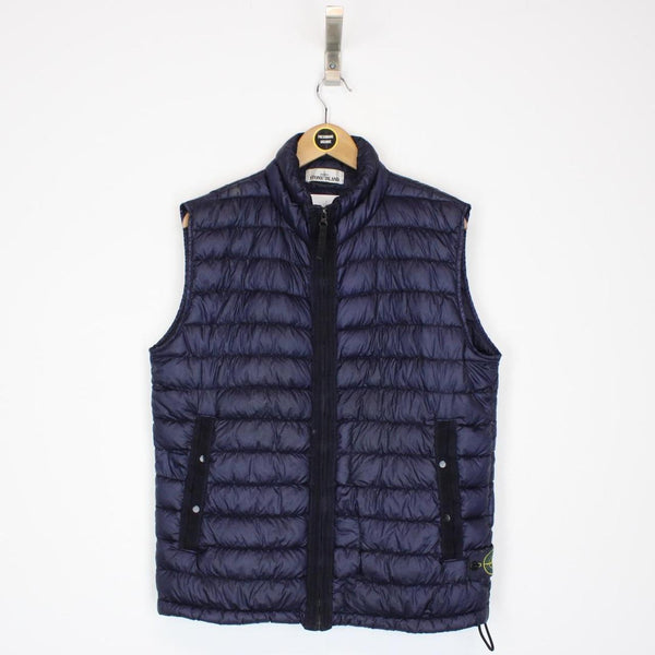 Stone Island AW 2015 Navy Blue Garment Dyed 26 GR x SQM_N Down Gilet