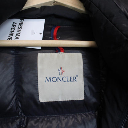 Moncler Alban Navy Blue Full Zip Hooded Down Jacket