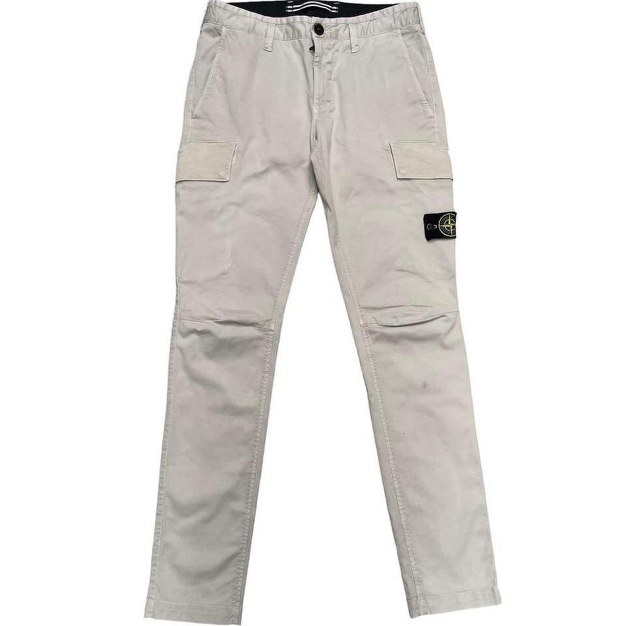 Stone Island SS 2018 Beige Skinny Fit Cargo Trousers