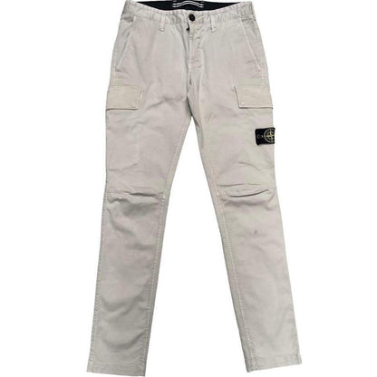 Stone Island SS 2018 Beige Skinny Fit Cargo Trousers